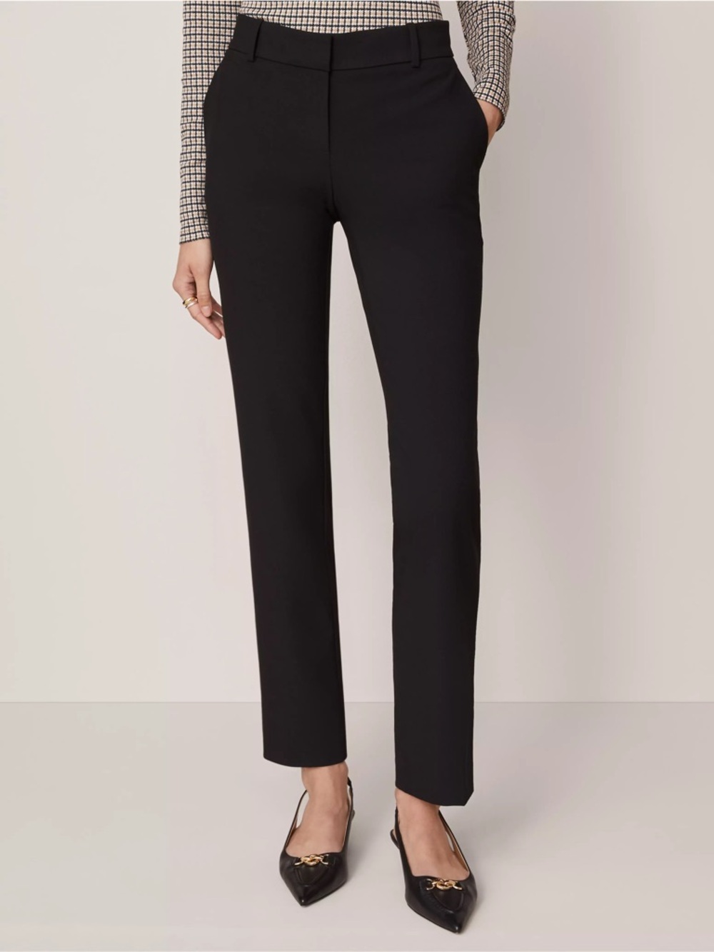 Ann Taylor Black Tailored Work Trousers